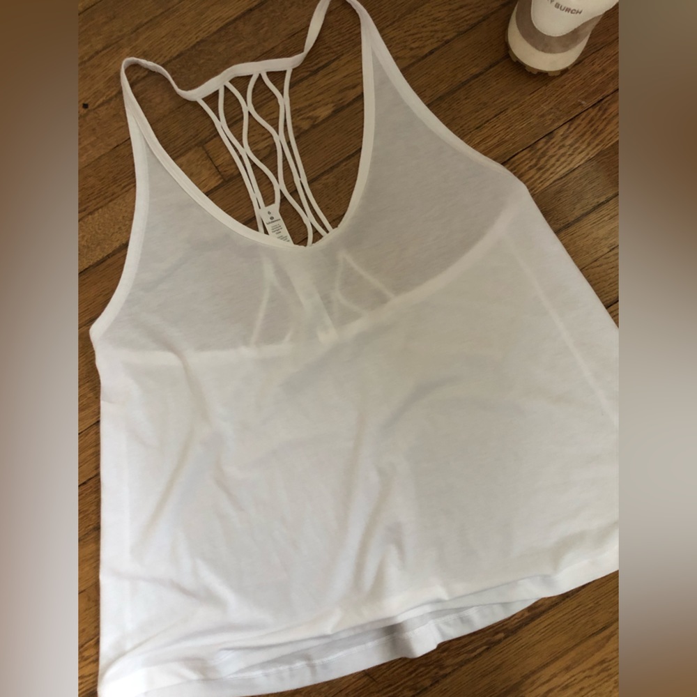 Size 6 Lululemon white tank